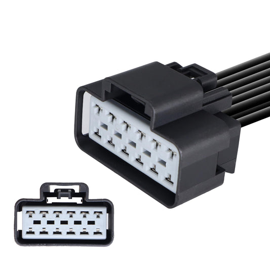 HiSport WPT928 Wiring Kit Heated/Cooled Seat Module Connector Wire Assembly Replacement for Ford F150 F250 Explorer Mustang Fusion 2013-2019,Compatible with Lincoln MKS Mercury Milan 12 Leads Harness