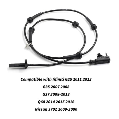 HiSport ALS1653 2PCS Front Left/Right ABS Wheel Speed Sensor Compatible with Iifiniti G25 2011 2012, G35 2007 2008, G37 2008-2013, Q60 2014 2015 2016, Nissan 370Z 2009-2000 Replace 479101NF0B