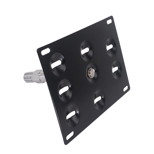 HiSport License Plate Holder Front Bumper Compatible with BMW F30 Sedan/F31 Wagon 3 Series F32 F33 F36 4 Series F10 F11 G30 G31 5 Series E84 X1, No Drill Relocator Hole Adapter Support Holder