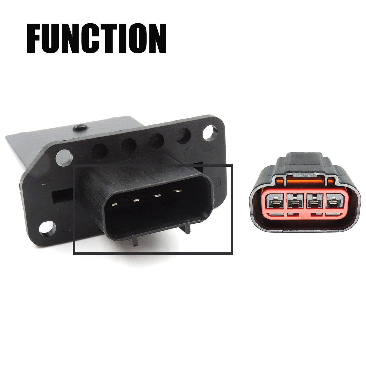 HiSport WPT688 WPT 688 HVAC Blower Motor Resistor Connector Wire Harness Pigtail S1763 14 AWG Compatible with Ford F-150 2009-2014