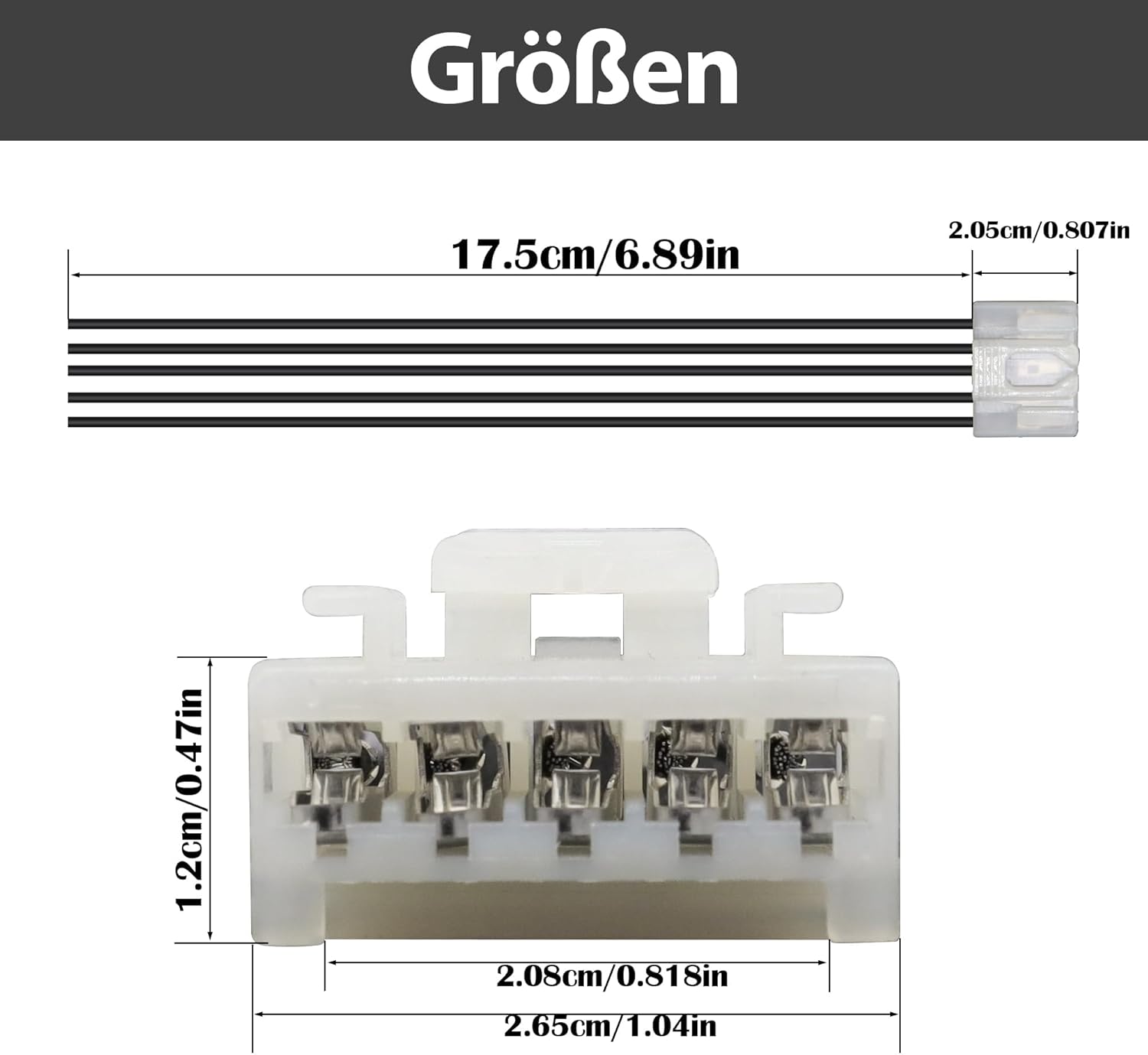 HISports Rücklichtkabelbaumstecker 51277277-Kompatibel mit Fiat Panda Generation Mk3 169,5 Pin Rücklichtkabel-Reparatursatz Ersatz