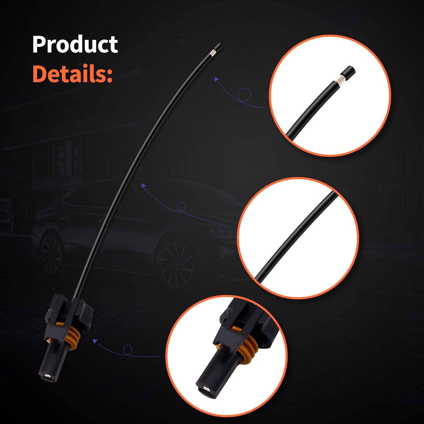 HiSport Billet Wire Connector LS Gen 4 Starter Motor Solenoid LS3 Pigtail WPSTR40 Compatible with Vehicles Camaro Corvette OEM Tooling, Connector, Lock, Seals, Terminals