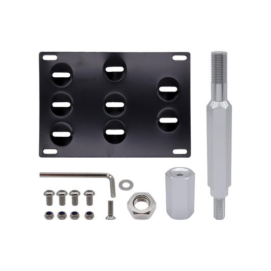 HiSport No Drill Front Bumper Tow Hook License Plate Mounting Bracket Adapter Kit Compatible with Scion FRS 2013-2017 , Subaru BRZ 2013-2021 & WRX 2015-2021 , Toyota Prius 2010-2015 & 2017-2021