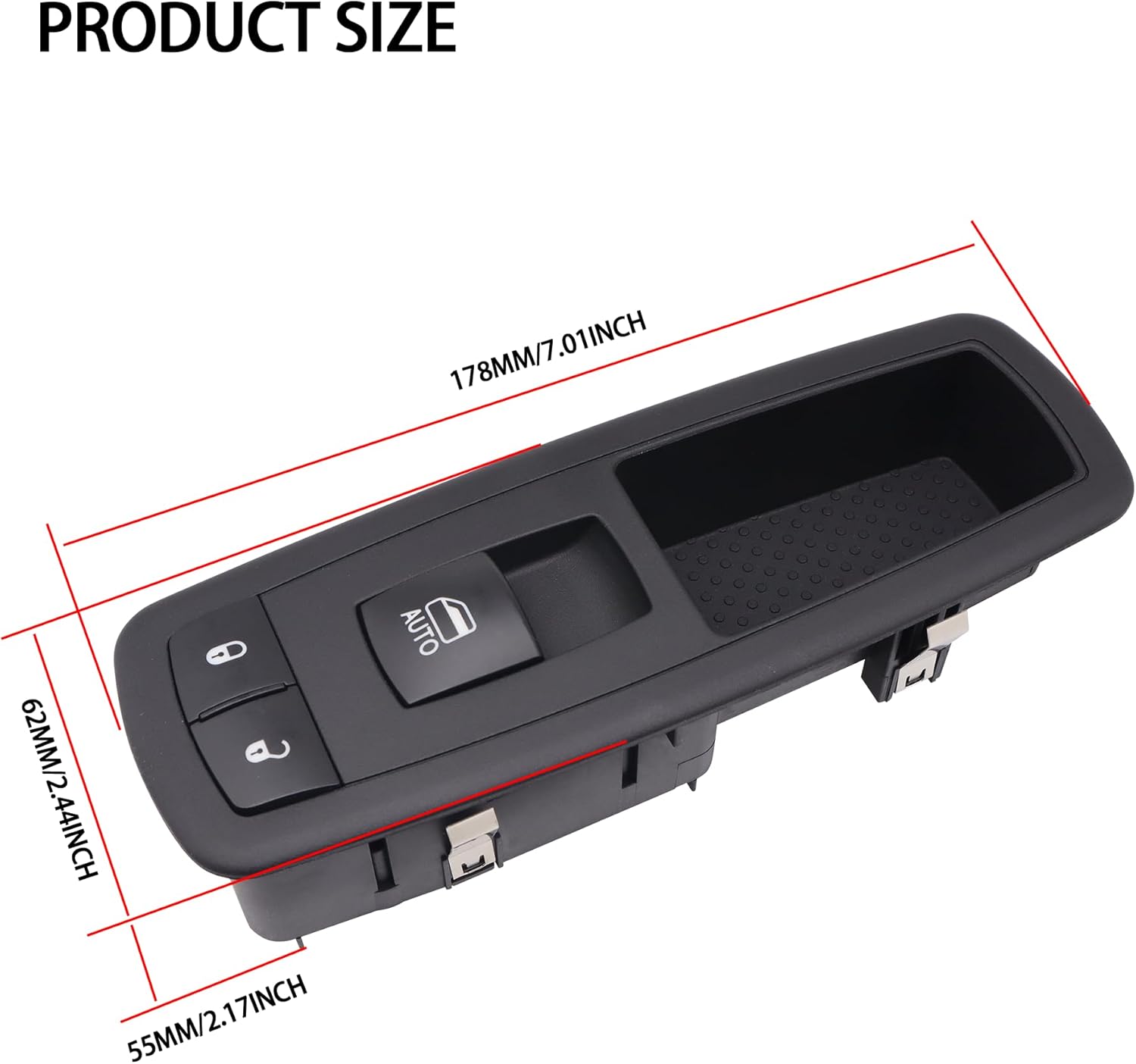 HiSport Window Switch Driver Side - Compatible with Chrysler Town & Country 2014-2016 Dodge Grand Caravan 2014-2016 - Power Window Switch Front Left Driver Side 6 PINS Replace 68110865AA