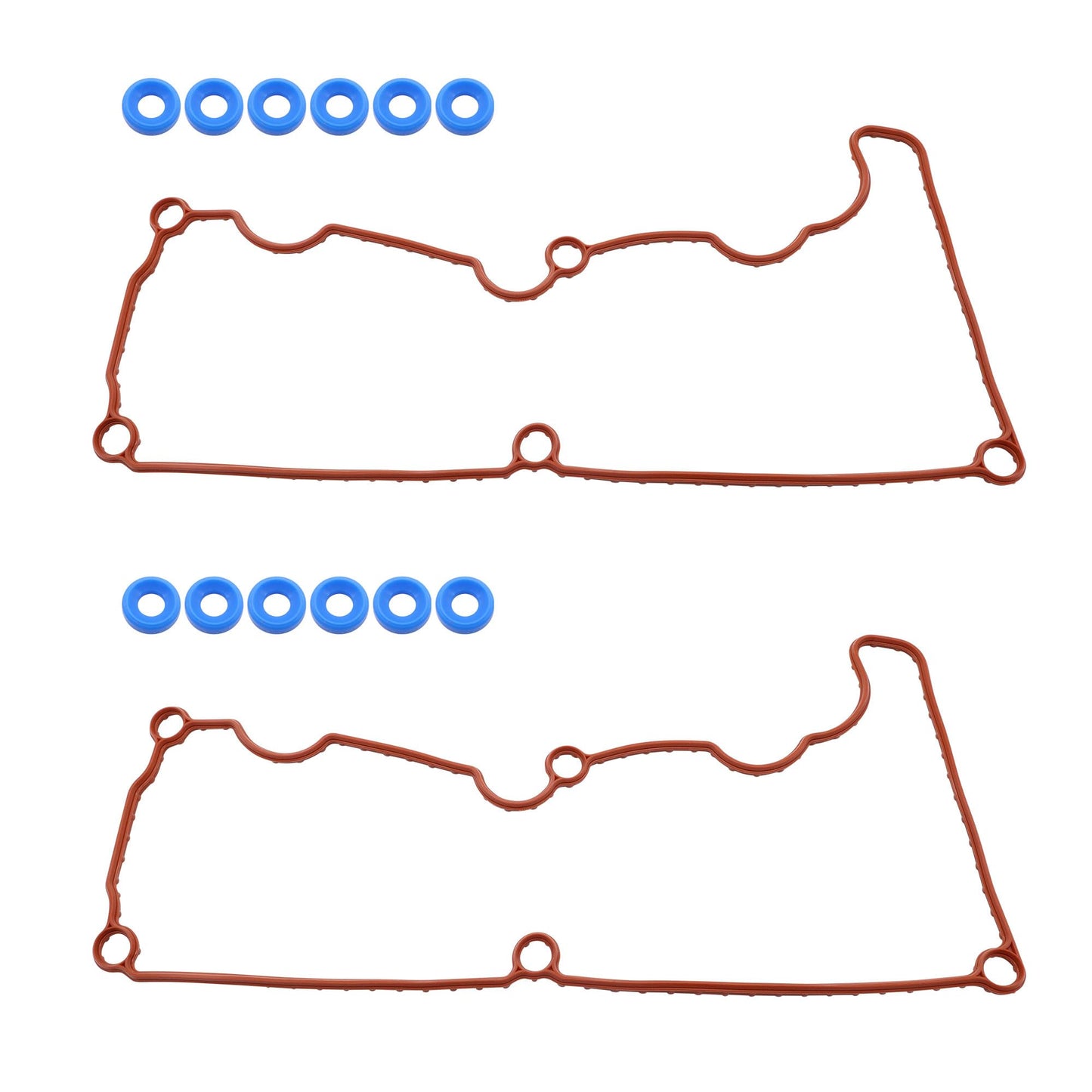 HiSport Valve Cover Gasket Set - Compatible with Ford Ranger Explorer Explorer Sport Trac Compatible with Mercury Mountaineer Compatible with Land Rover LR3 2000-2011 4.0L - Replace VS50529R
