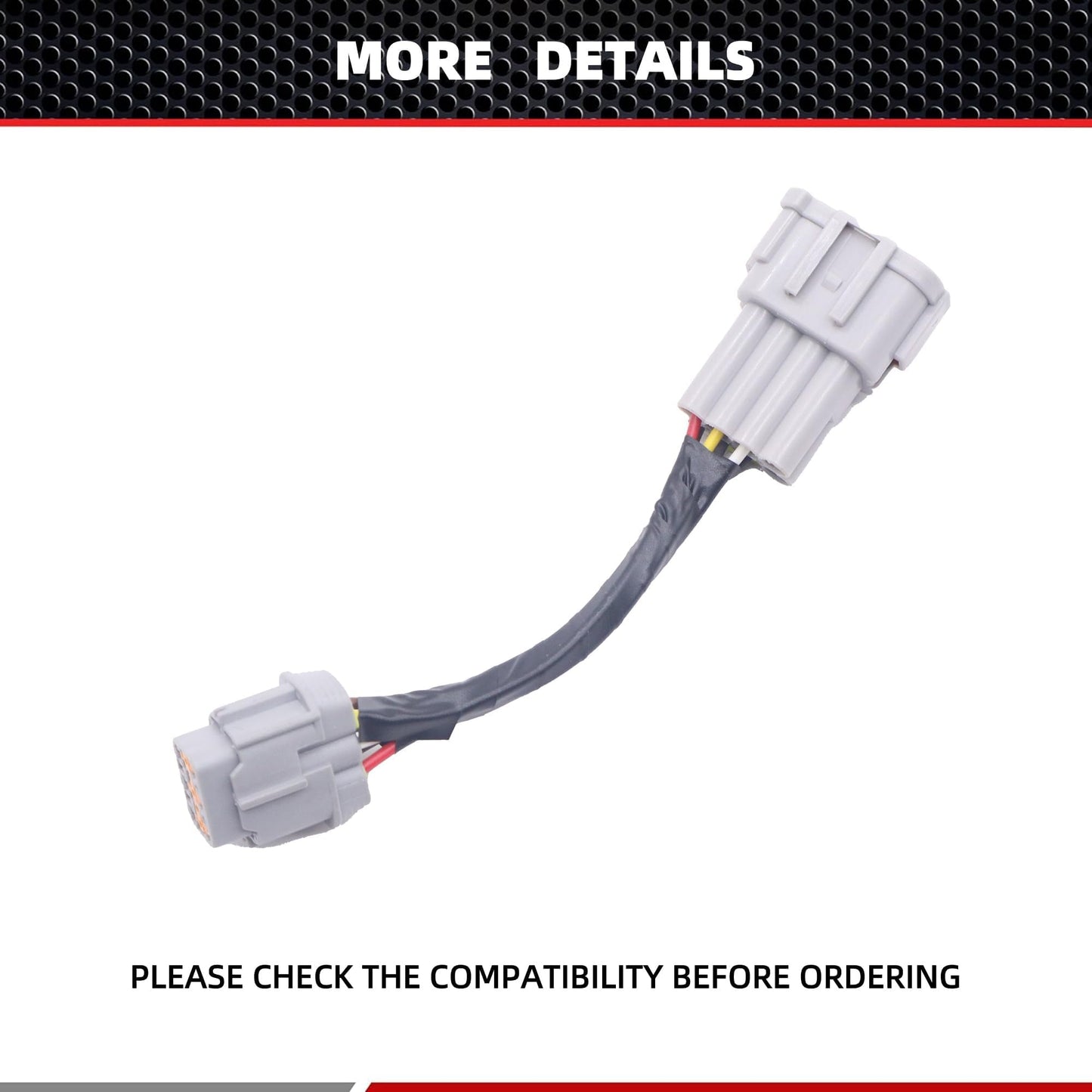 HiSport 2PCS Headlight Conversion Adapters Compatible with Nissan 350z 2003 2004 2005 HID Wiring 8 to Halogen 6