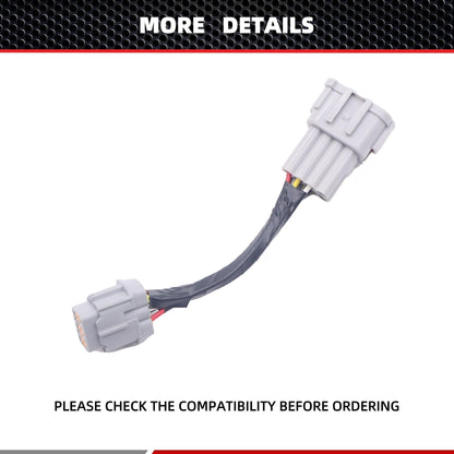 HiSport 2PCS Headlight Conversion Adapters Compatible with Nissan 350z 2003 2004 2005 HID Wiring 8 to Halogen 6