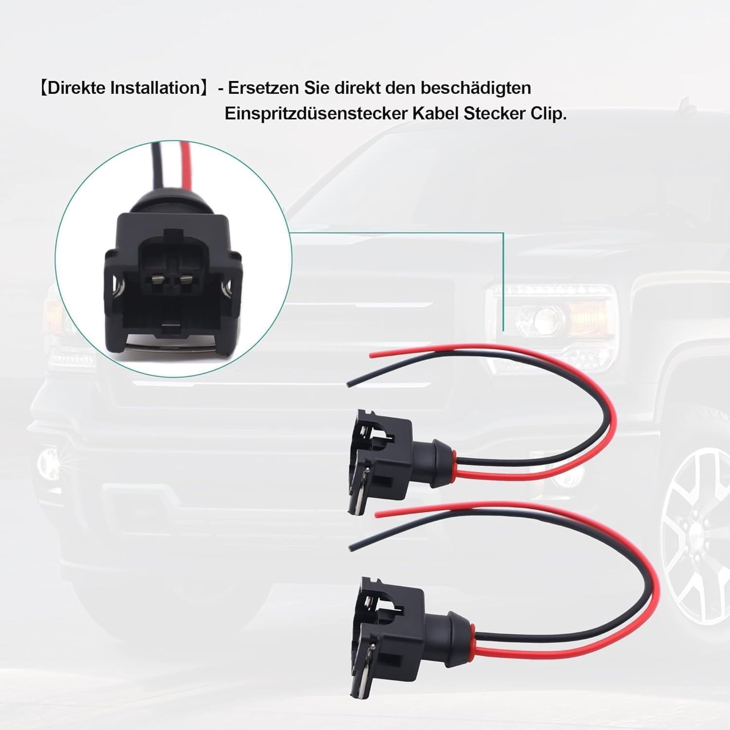 HISports Kraftstoffinjektor Stecker EV1 Typ Stecker Clip Kompatibel mit 13B1 Kraftstoffinjektor EV2 Wasserdichte Kraftstoffinjektor Stecker