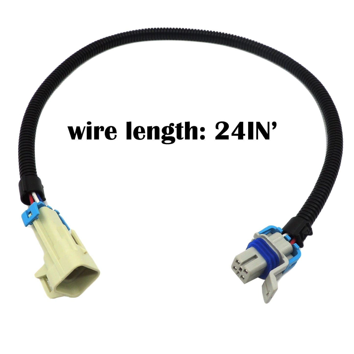 HiSport O2 Oxygen Sensor 24" Square 4 Pin LS1 LS2 O2 Wire Harness Gray 2PCS for LS1 LS2 LS3 LS6 LS7 O2 Sensor