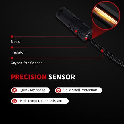 HiSport Front and Rear Brake Pad Wear Sensor - Compatible with Mini Cooper 2003-2008 - Replace 34356761447 34356761448