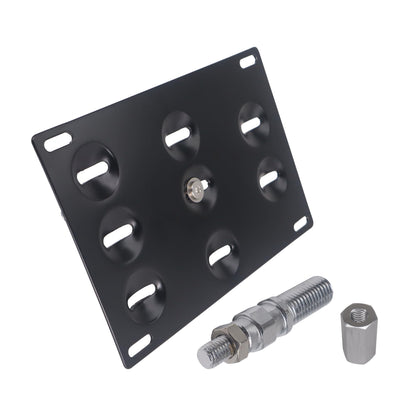 HiSport License Plate Holder Front Bumper Compatible with Mazda 3 6 CX-5 MX-5 Miata, No Drill Relocator Hole Adapter Support Holder