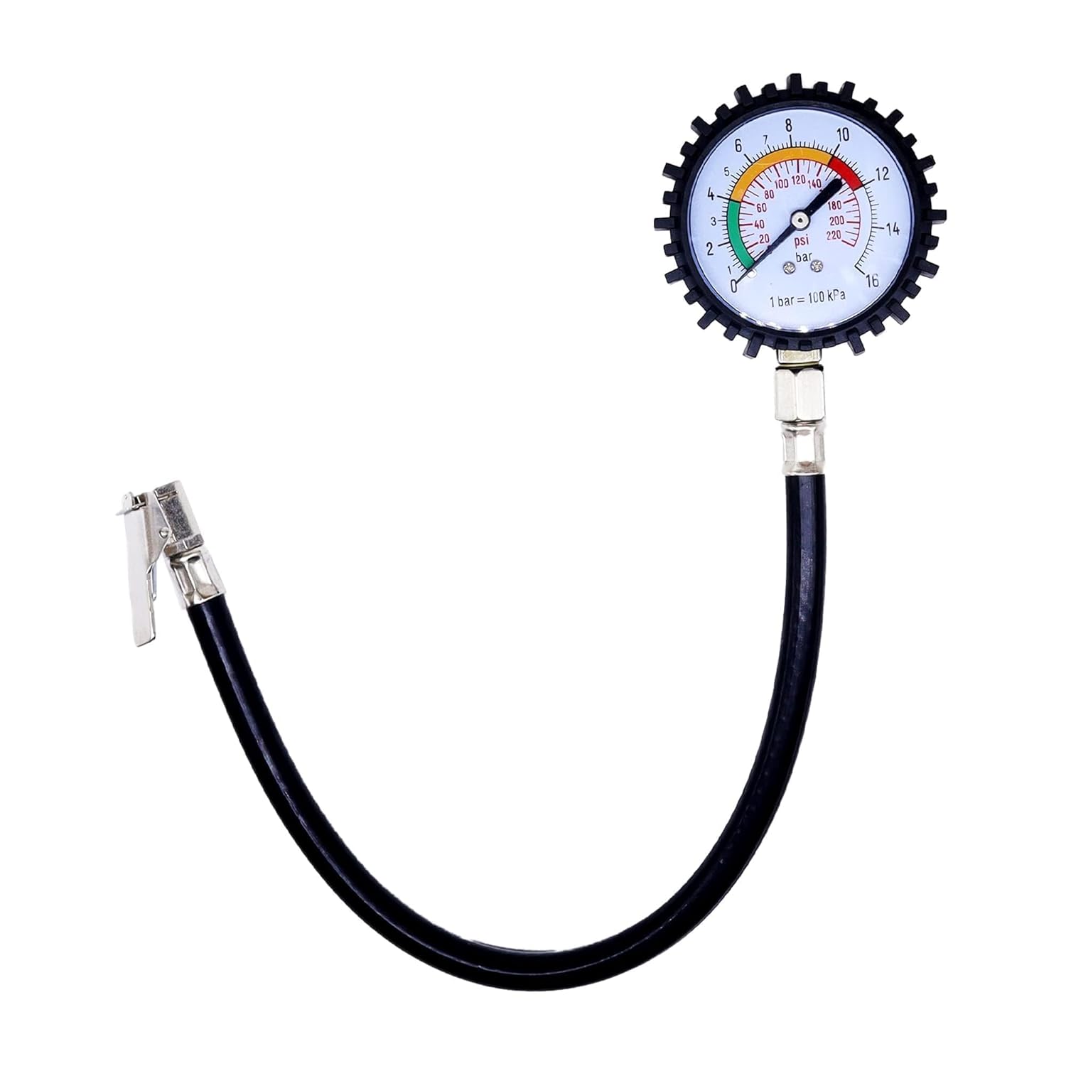 HISports Reifendruckmesser, Luftdruckmesser, Manometer, Druckluft, Auto-Reifendruckmesser, Kompatibel mit PKW, LKW, Fahrrad-Manometer