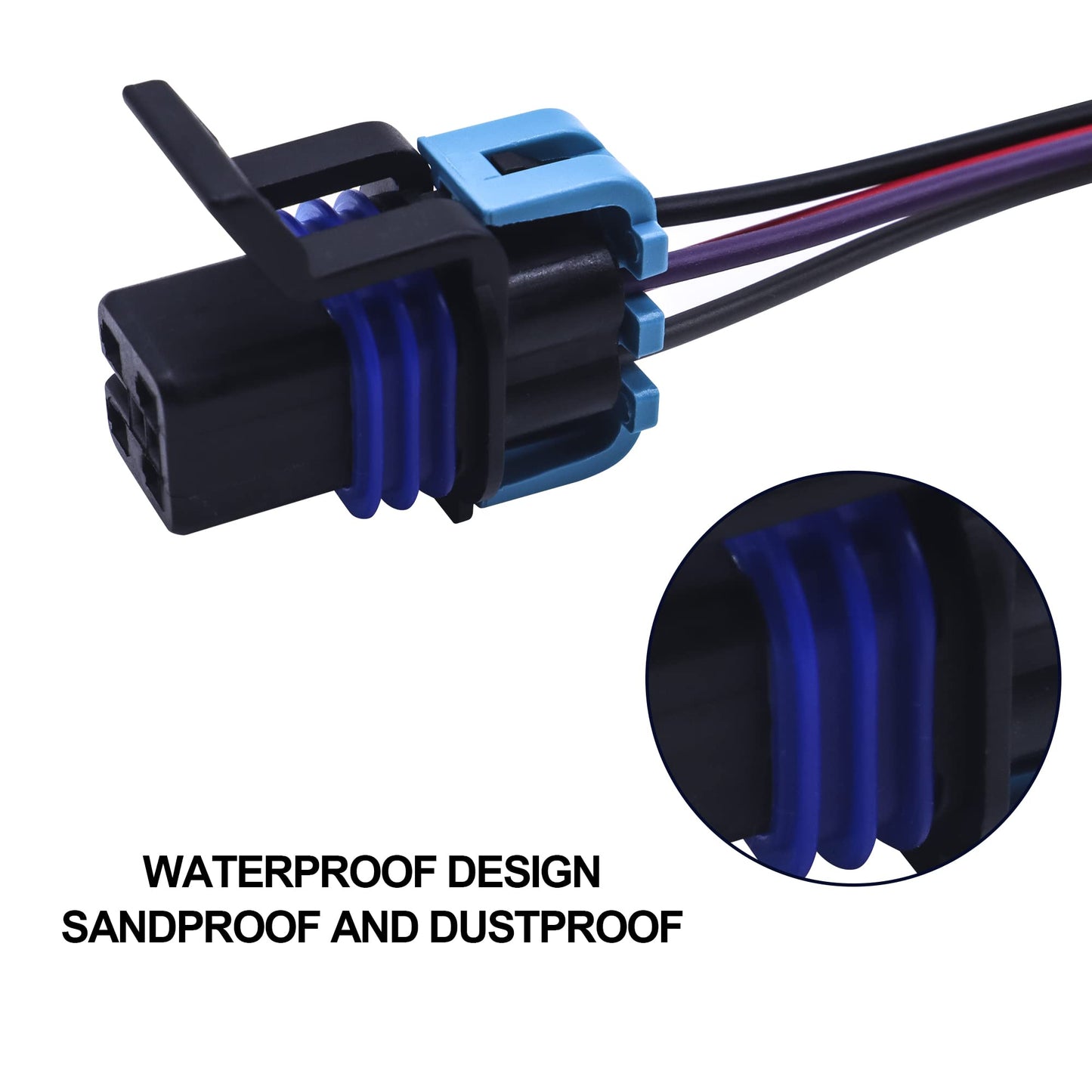 HiSport Multi Purpose Electrical Pigtail for Fuel Pump for O2 Sensor 4-Way Female Wiring Harness Connector Replace PT2054,15305876,12167154,15305876,88988598