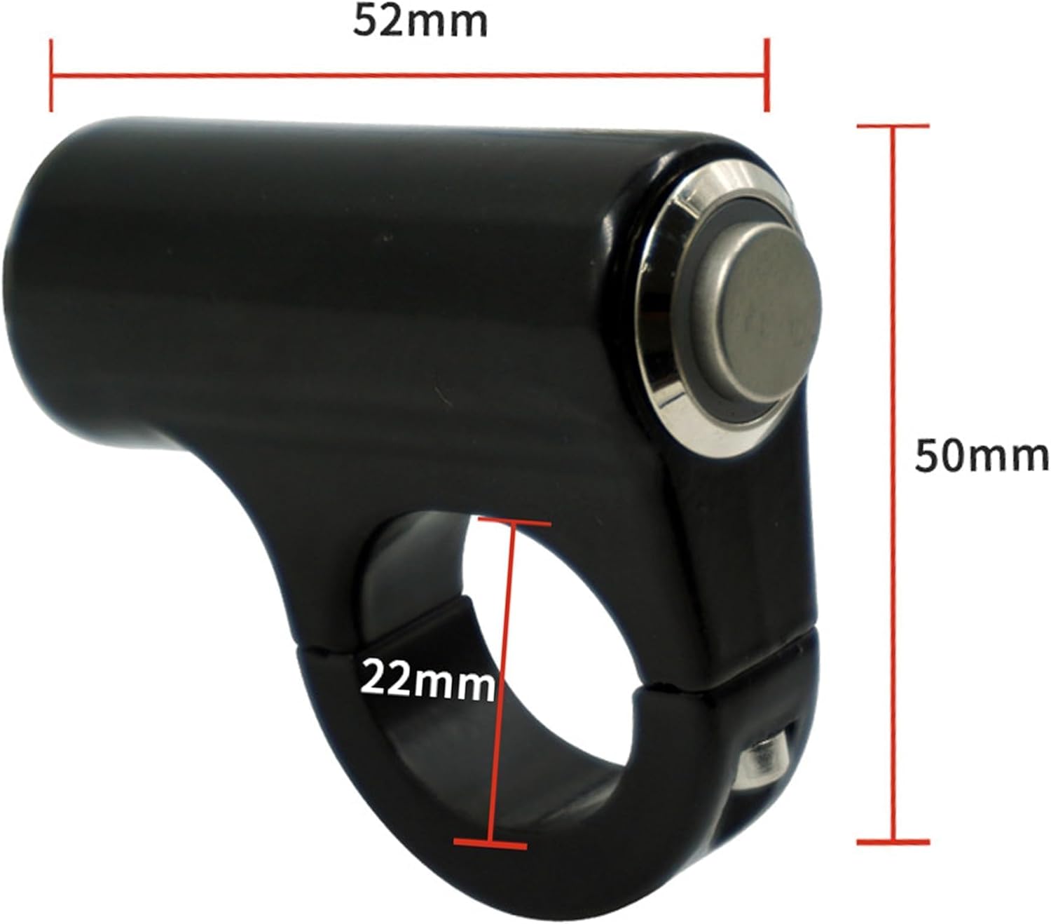 HISports Lenker-Steuerschalter, 7/8 "22mm Motorrad Schalter Motorrad Lenkerschalter Aluminium Lenker Horn Power Start Schalter Wetterfeste Aluminiumlegierung Motorrad Lenkerhalterung Schalter