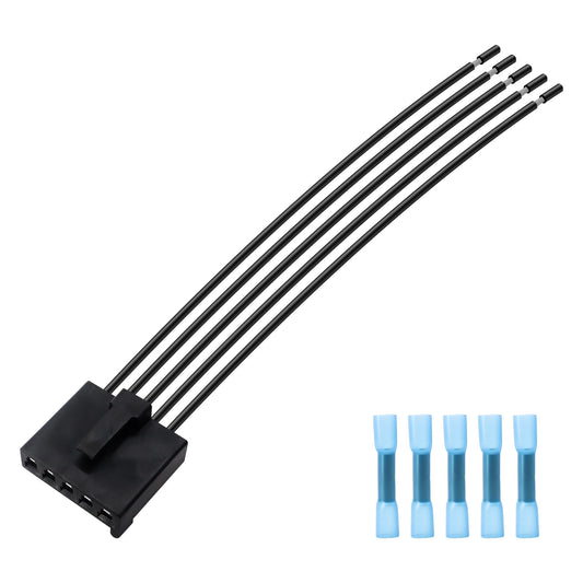HiSport WPT1285, 645-512 Blower Motor Resistor Connector Wire Harness Pigtail AC Fan Blower 5 Wire Assembly Compatible with Ford Fusion 2010-2015, Lincoln MKZ Mercury Milan