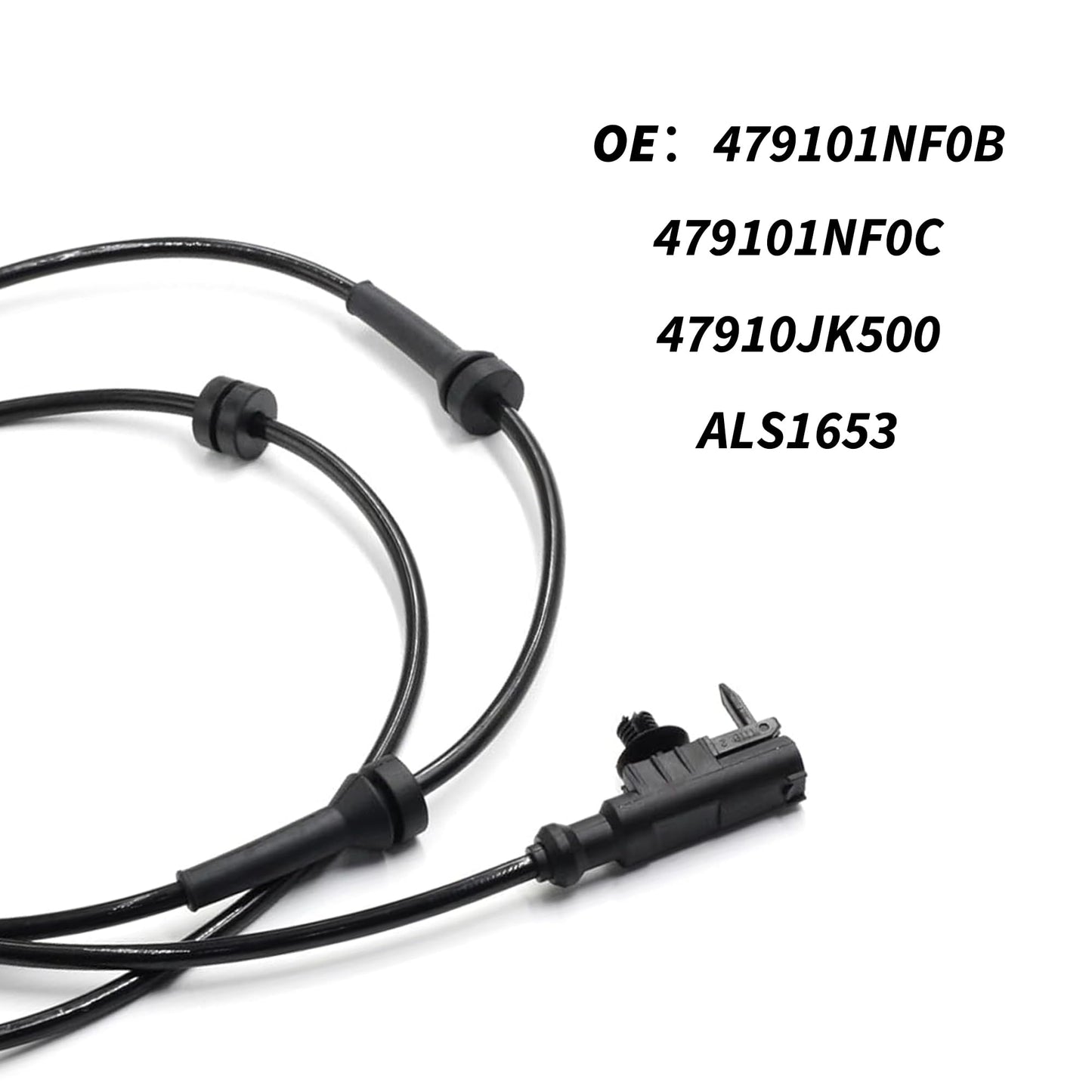 HiSport ALS1653 2PCS Front Left/Right ABS Wheel Speed Sensor Compatible with Iifiniti G25 2011 2012, G35 2007 2008, G37 2008-2013, Q60 2014 2015 2016, Nissan 370Z 2009-2000 Replace 479101NF0B