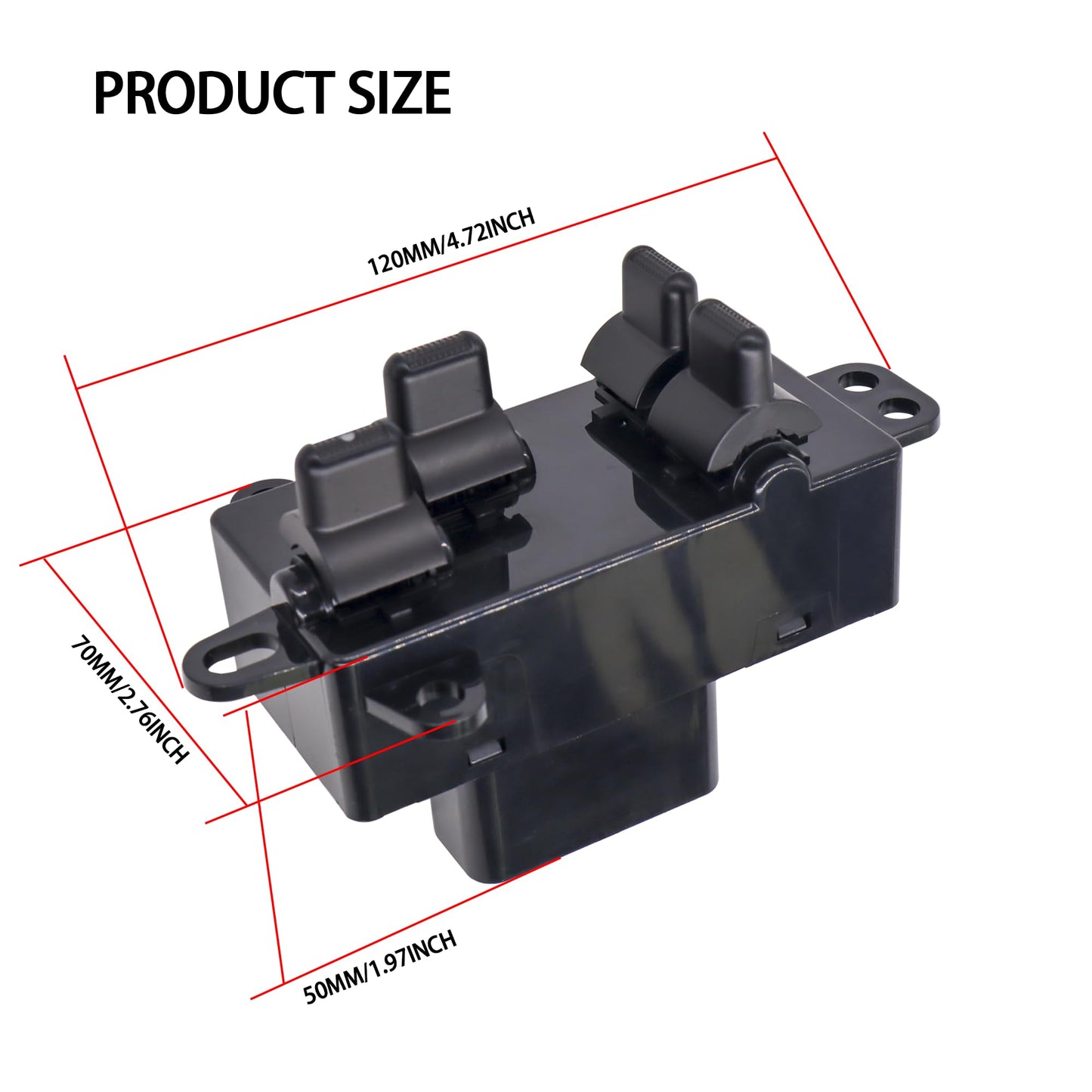 HiSport 4685732AC Power Window Switch Master Button Front Left Driver Side - Compatible with Dodge Caravan 2004-2007 Dodge Grand Caravan 2004-2007 - 11 PINS