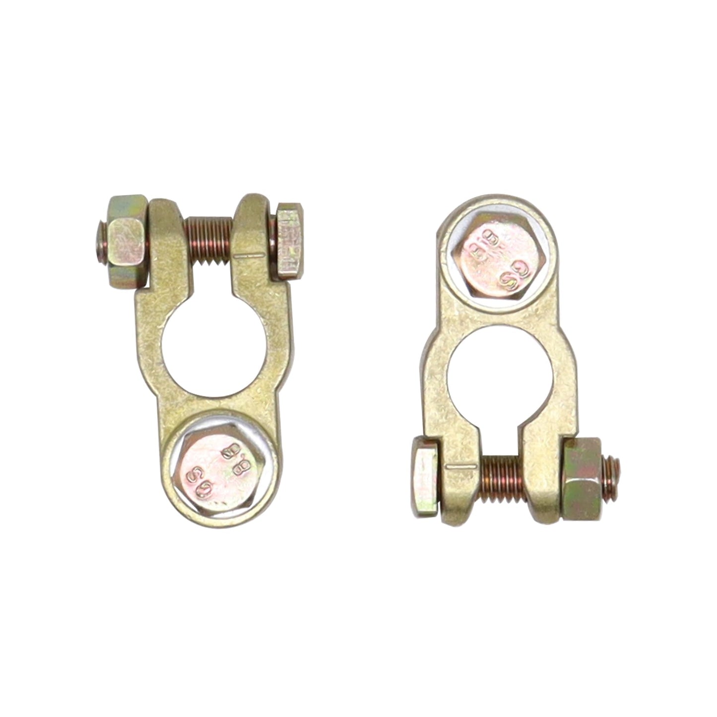 HiSport Brass Battery Terminal Connectors - This Battery Terminal Connector Compatible with Car Truck Van RV Boat (1 Pair)