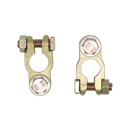 HiSport Brass Battery Terminal Connectors - This Battery Terminal Connector Compatible with Car Truck Van RV Boat (1 Pair)