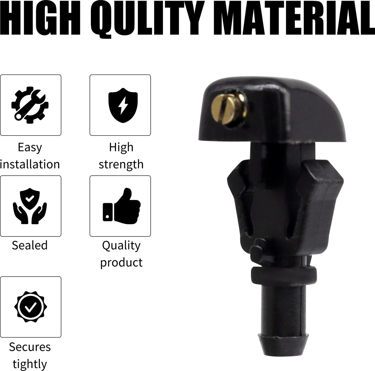 HiSport 3W7Z17603AA Windshield Sprinkler Wiper Nozzle - Compatible with Ford Flex E-150 E-250 E-350 Super Duty E-450 Super Duty F-150 Crown Victoria Taurus X Five Hundred Freestyle 2003-2014