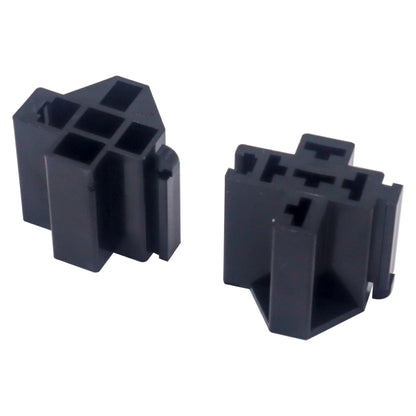 HiSport 5-Pin 12V 30A/40A Relay Connector with 6.3mm Terminals (5-Pack), Automotive Electrical Relay Socket Kit for Cars Trucks