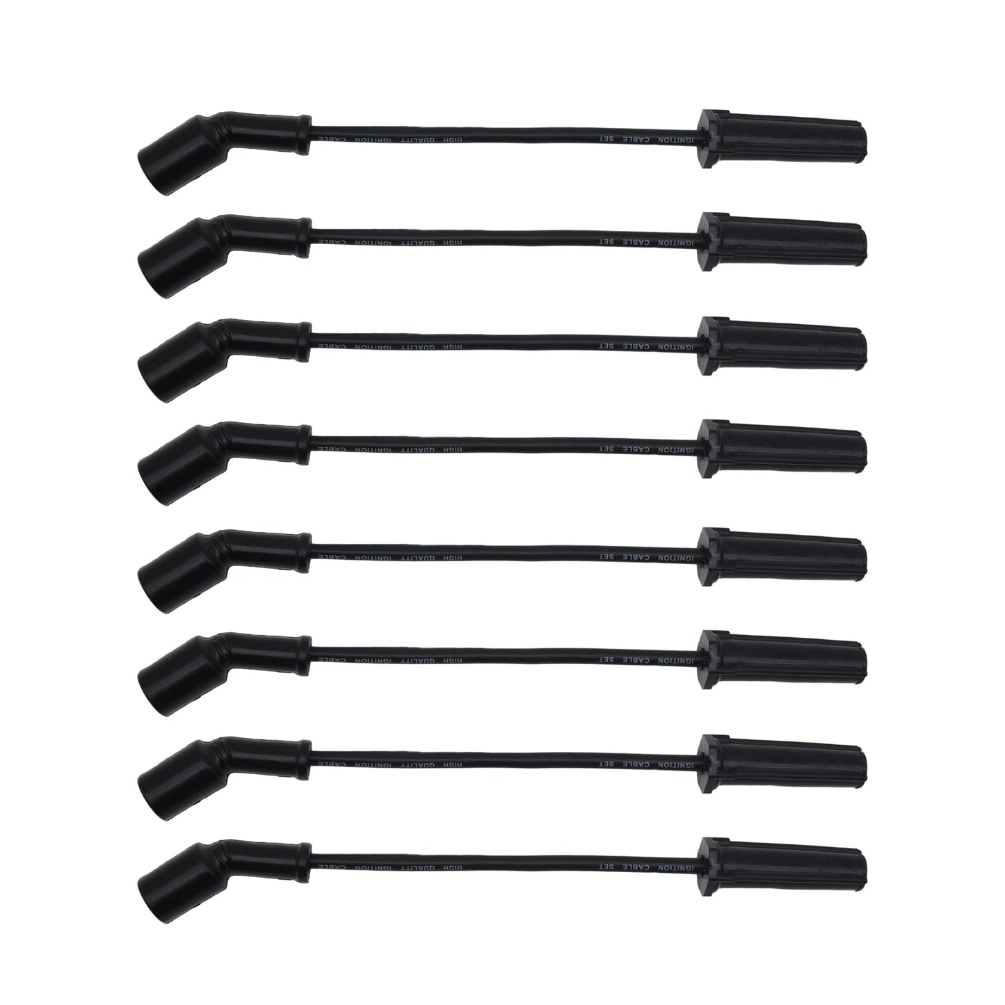 HiSport Spark Plug Wire Set WGM48 (7MM) 9748UU 19297035 Compatible with 1999-2012 Cadillac Escalade Chevy Silverado Suburban Tahoe GMC Sierra Yukon, Replaces 88862385 88862122 19351571