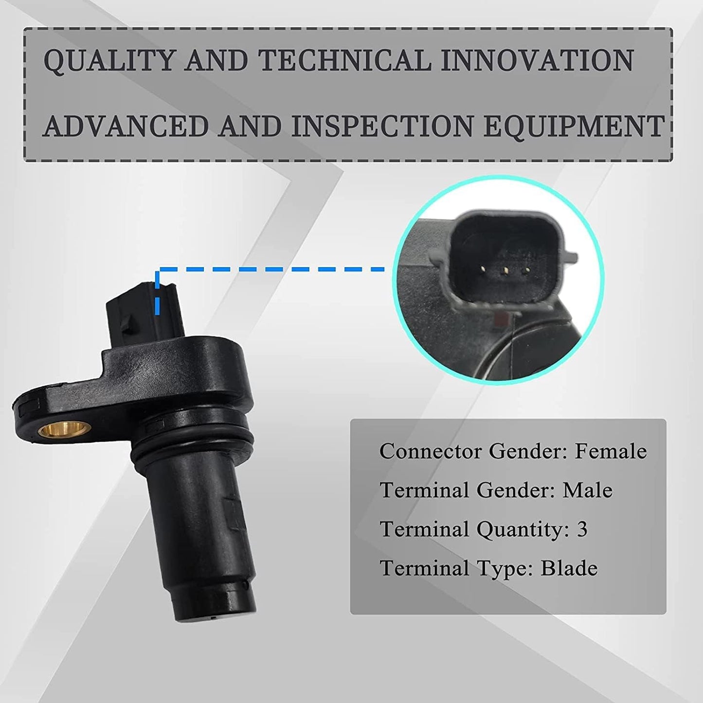 HiSport 12588992 2PCS Crankshaft Position Sensor Compatible with Buick Lacrosse Regal Verano, Chevrolet Chevy Captiva Cobalt Equinox HHR Impala, GMC Terrain, Pontiac G5, Saturn Aura