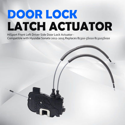 HiSport Front Left Driver Side Door Lock Actuator - Compatible with Hyundai Sonata 2011-2015 Replaces 81310-3S010 813103S010