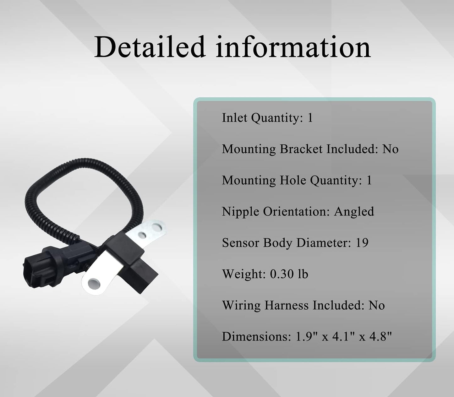HiSport 56027866AE Crankshaft Position Sensor Compatible with Jeep Cherokee 1997 1998 1999 2000 2001 Replace 56027866, 56027866AB, 56027866AC, 56027866AD, 68281273AA, 68407888AA, PC308