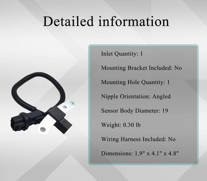 HiSport 56027866AE Crankshaft Position Sensor Compatible with Jeep Cherokee 1997 1998 1999 2000 2001 Replace 56027866, 56027866AB, 56027866AC, 56027866AD, 68281273AA, 68407888AA, PC308