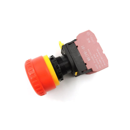 HiSport 22MM 1NC 1NO Emergency Stop Push Button Switch AC 660V 10A Red Mushroom Cap
