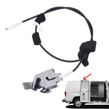HiSport Side Door Latch with Cable AC2Z-15264A26-B Compatible with Ford E150 E250 E350 Econoline Van 1992-2014 Replaces AC2Z15264A26B