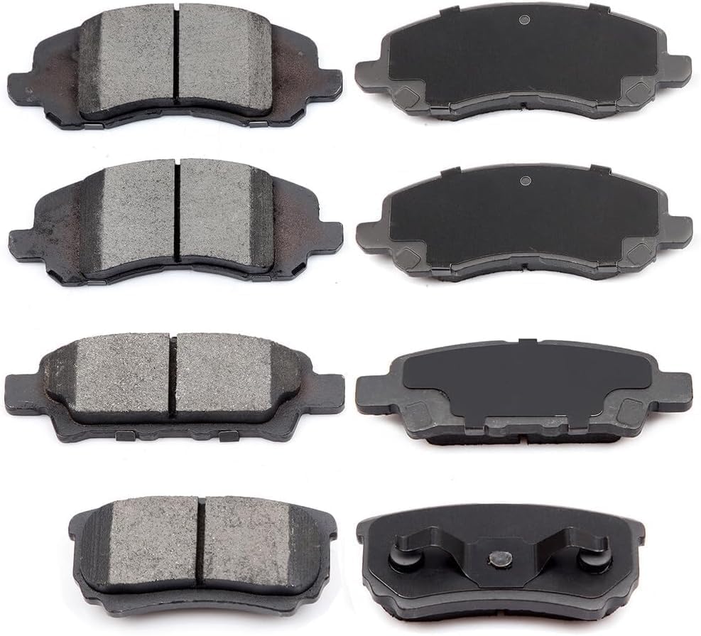 HiSport Front Rear Brake Pads Compatible with Sebring 2008-2014, Dodge Avenger 2007-2012, Dodge Caliber 2007-2017