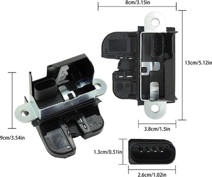 HiSport Trunk Latch Tailgate Lock 5M0827505E - Trunk Latch Actuator Compatible with 2010-2014 Volkswagen Jetta Sportwagen 2008-2017 - Replace 5M0827505B