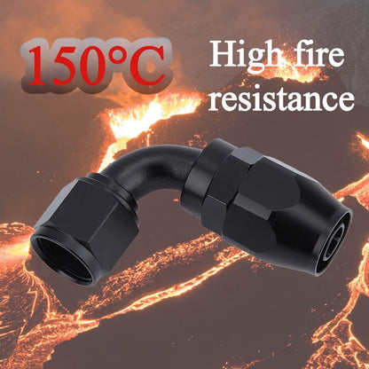 HiSport 12AN 45 Degree Hose End Fitting Swivel Aluminum Black