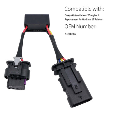 HiSport Locker Sensor Bypass Wiring Harness Z Locker Sensor Plug Connector Compatible with Jeep Wrangler Rubicon 2018-2023, Gladiator 2020-2023