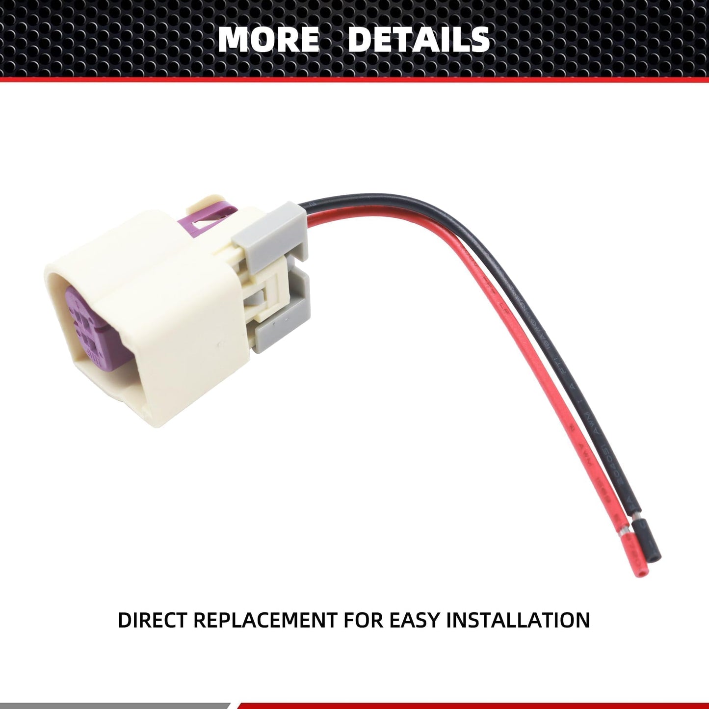 HiSport 13580877 Detonation Knock Sensor Connector Comptible with Buick Cascada, Cadillac ATS, Chevrolet Chevy Avalanche, GMC Acadia, Hummer, Isuzu, Oldsmobile Aurora, Pontiac, Saab, Saturn, Suzuki