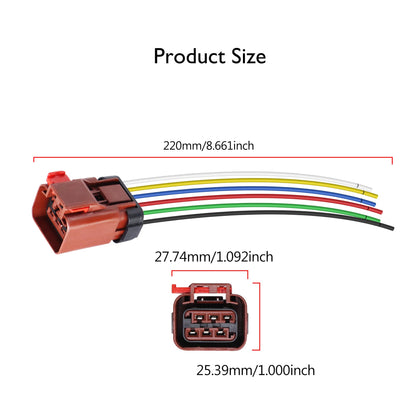 HiSport 5013984AA 1P1645 Tail Light Wire Harness Connector Compatible with Dodge Chrysler Jeep Vehicles 1997-2010