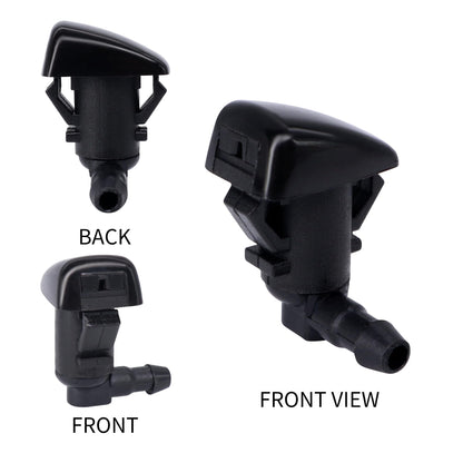 HiSport 8E5Z-17603-A Windshield Washer Nozzle - Compatible with Ford Fusion Lincoln MKZ 2008 2009 2010 2011 2012 Mercury Milan 2008 2009 2010 2011 - (Two Side)