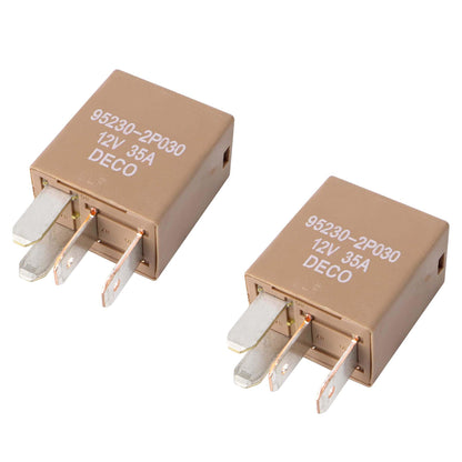 HiSport 2 PCS Relay 95230-2P030 4 Pins 12V 35A Automotive Power Relay Compatible with Hyundai Ioniq 2017-2020, Palisade 2020; Replacement for Kia Optima 2012
