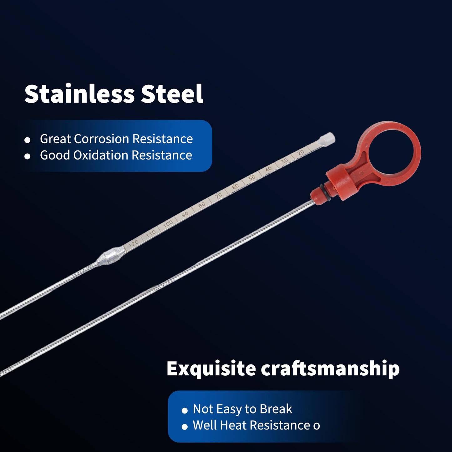 HiSport Transmission Fluid Dipstick - Compatible with Chrysler Jeep Dodge Dip Stick for Checking Oil Tester Tool Replacement 917327