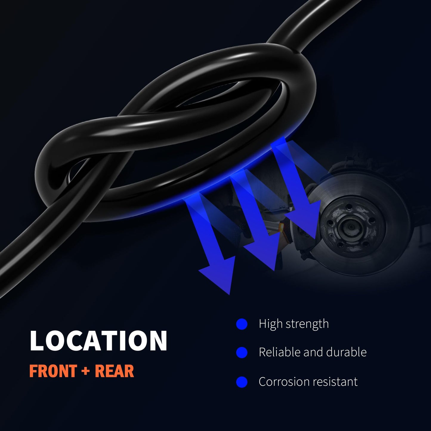 HiSport Front and Rear Disc Brake Pad Wear Sensor Kit - Compatible with BMW F25 X3 2011-2017 F26 X4 2015-2018 Replace 34356790303 34356790304-2Pcs