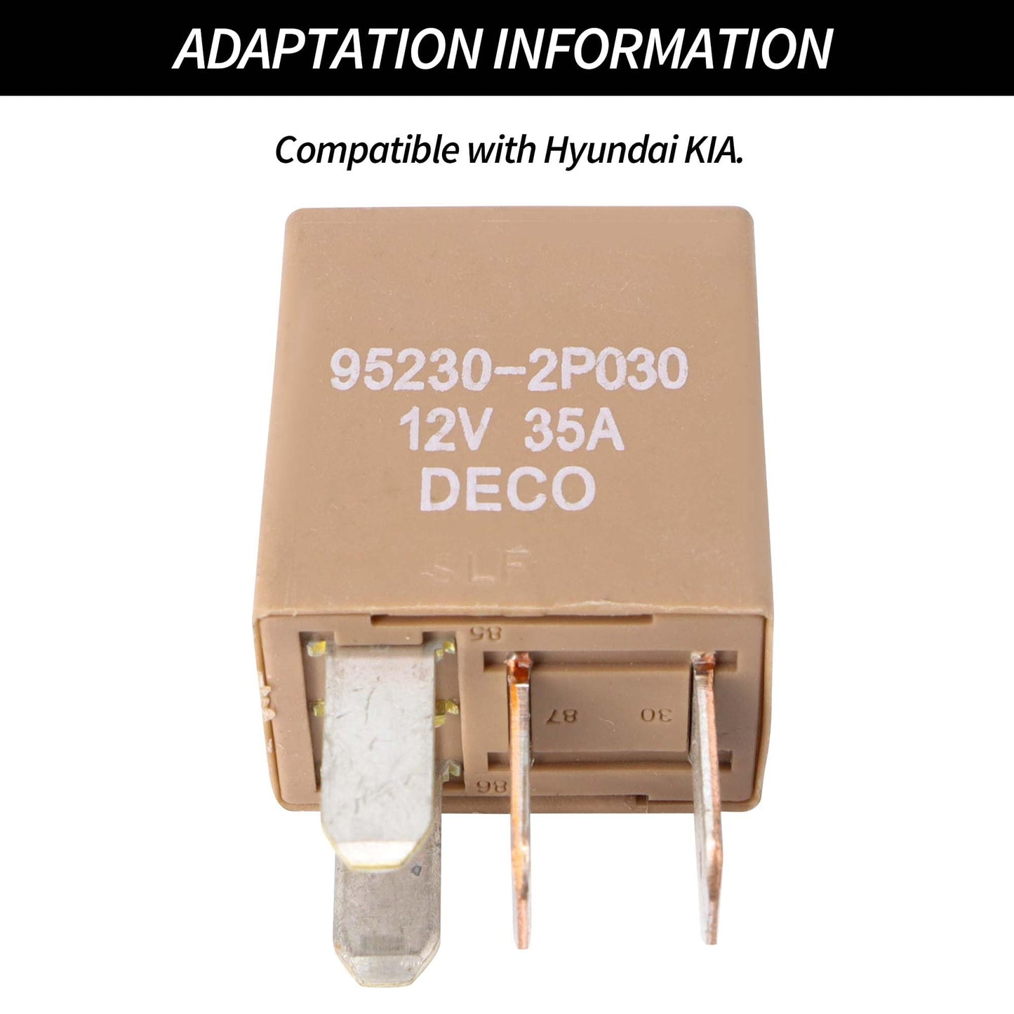 HiSport 2 PCS Relay 95230-2P030 4 Pins 12V 35A Automotive Power Relay Compatible with Hyundai Ioniq 2017-2020, Palisade 2020; Replacement for Kia Optima 2012