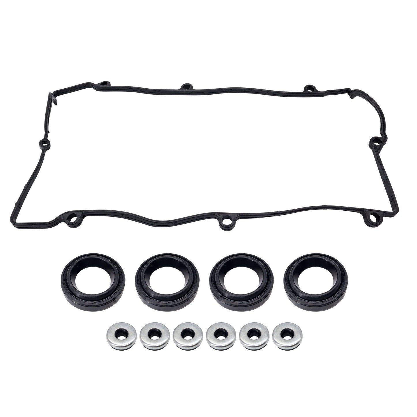 HiSport Engine Valve Cover Gasket Set VS50627R - Compatible with Acura CSX RSX ILX TSX Compatible with Honda Civic CR-V Crosstour Accord Element 2002-2013 2.0L 2.4L