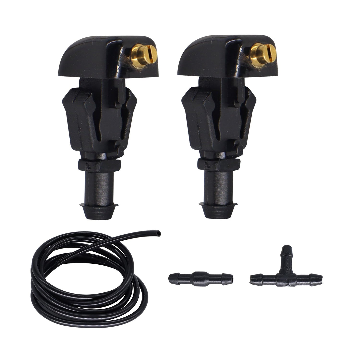 HiSport 3W7Z17603AA Windshield Washer Nozzles Kit - Compatible with Ford Flex E-150 E-250 E-350 Super Duty E-450 Super Duty F-150 Crown Victoria Taurus X Five Hundred Freestyle 2003-2014