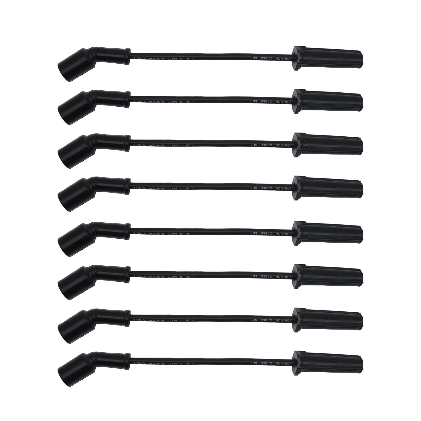HiSport Spark Plug Wires Set 758EE Compatible with 2014-2021 GMC Chevy Cadillac Escalade Silverado Suburban Tahoe Sierra 1500 2500 3500 Yukon XL Savana 4.3L 5.3L 6.2L 6.6L