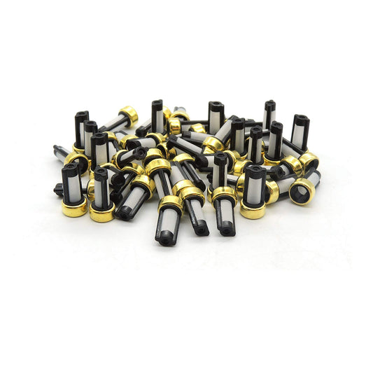 HiSport Fuel Injector 101 Micron Baskets Filter [6mm x 3mm x12mm] Universal Repair Seal Kits [50 Pcs]