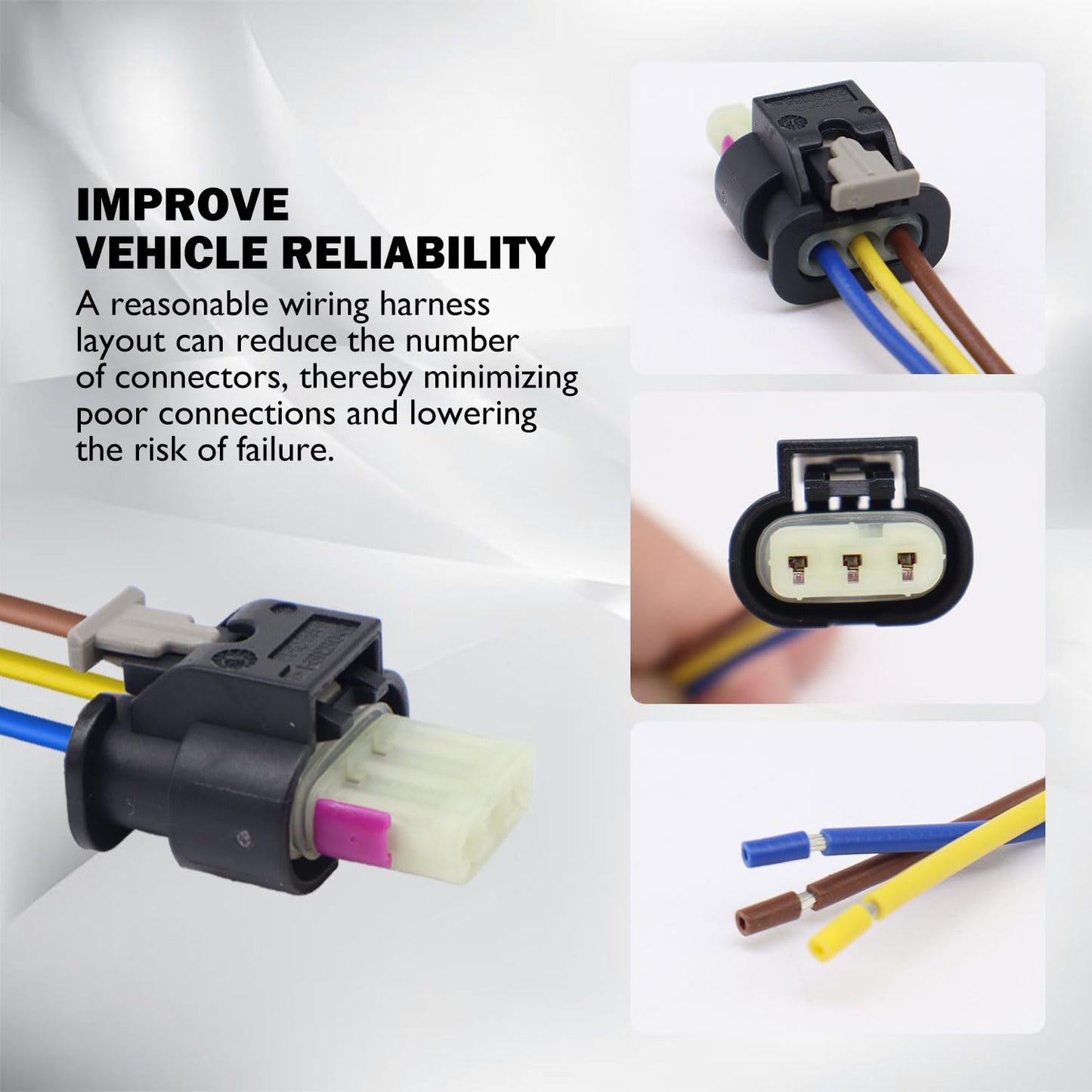 HiSport 2359997 PDC Parking Sensor Connector 3 Pin - Compatible with BMW X3 F25 X5 E70 F10 F11