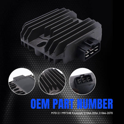 HiSport M70121 Voltage Regulator Rectifier Compatible with Kawasaki Fc420 Fc540 Fd671d Fd711d Fd750d Fd791d Mule 2010 2020 2030,John Deere 130 160 165 170 172 175 176 180 185 186 240 242 245 262 265