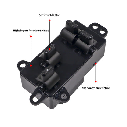 HiSport 4685732AC Power Window Switch Master Button Front Left Driver Side - Compatible with Dodge Caravan 2004-2007 Dodge Grand Caravan 2004-2007 - 11 PINS
